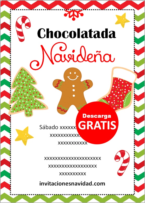 Invitaciones Chocolatada Navideña