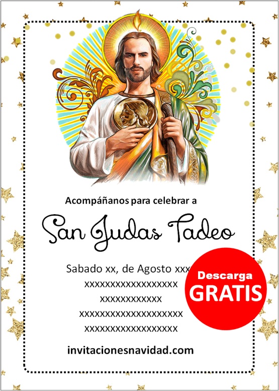 Invitaciones San Judas Tadeo