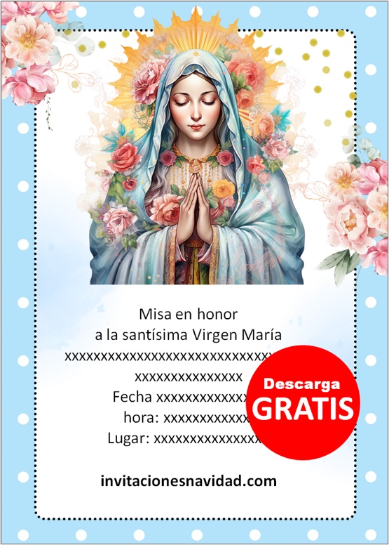 Invitaciones Virgen María