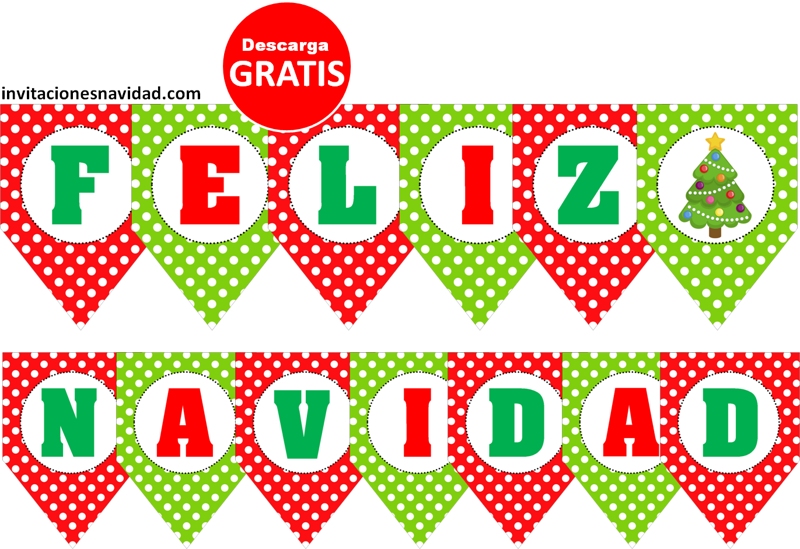 banderines navideños para niños gratis