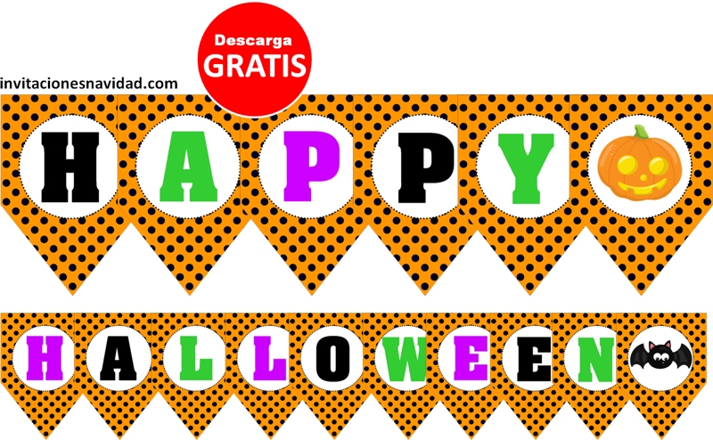 banderines de Halloween para imprimir
