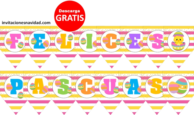 banderines de Pascua para imprimir