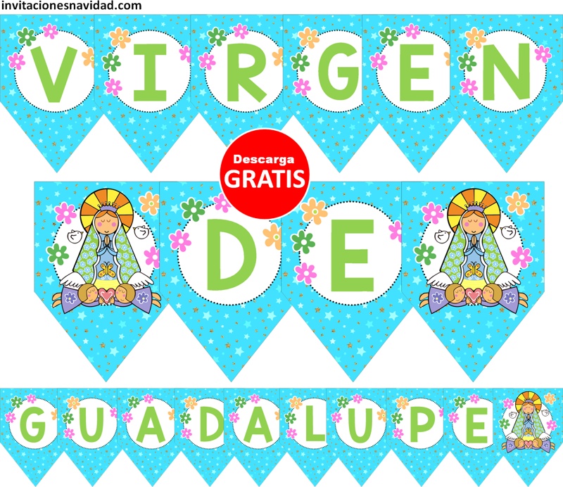 guirnalda Virgen de Guadalupe para descargar